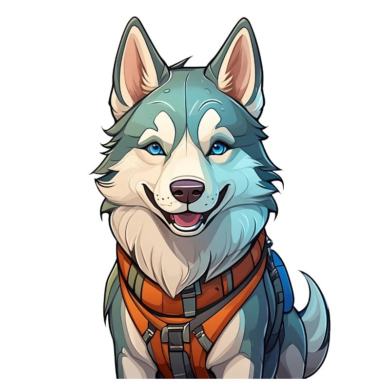 A cute husky