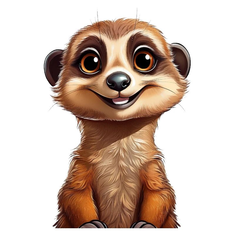 Suricate mignon et heureux
