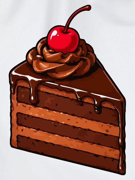 Schokoladenkuchen mit Kirsche