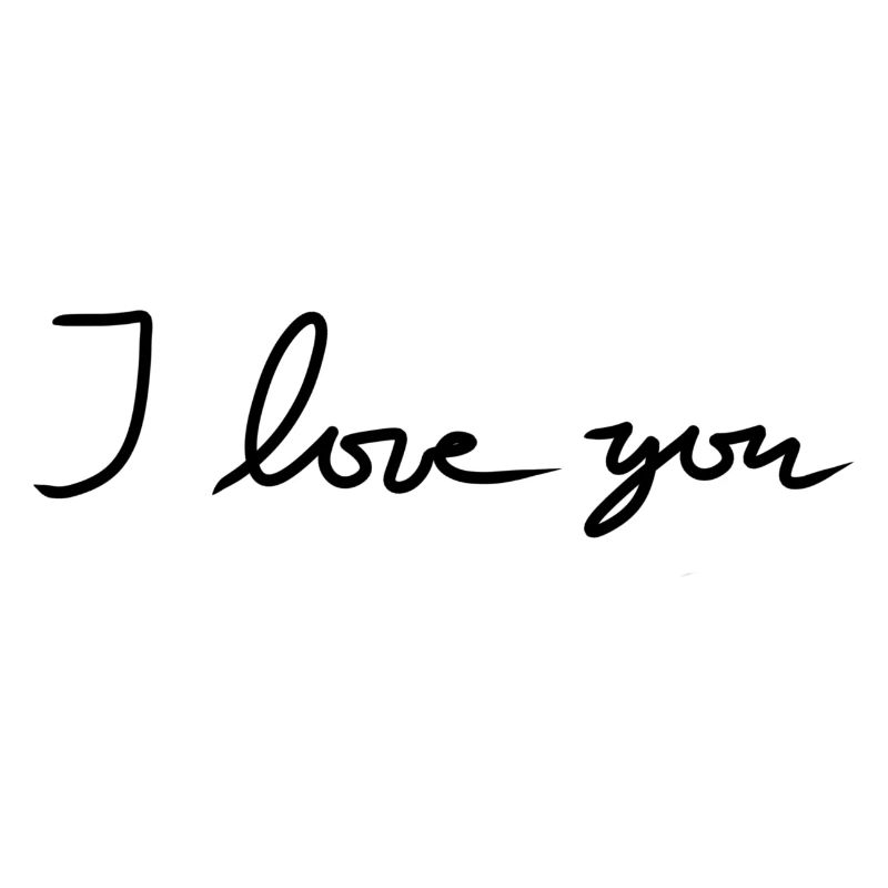 ich liebe dich text symbol
