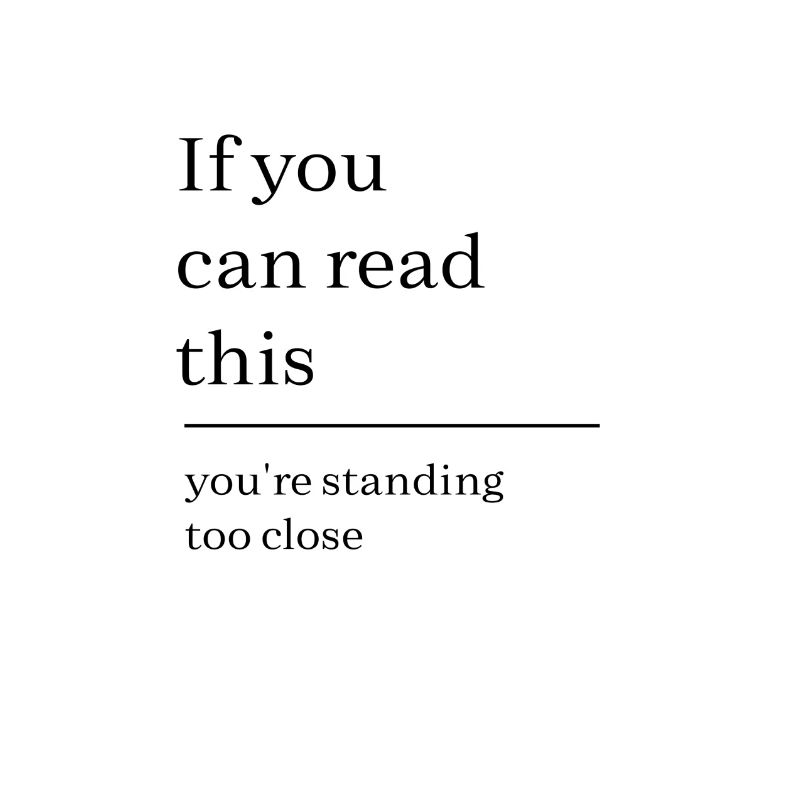 If you can read this