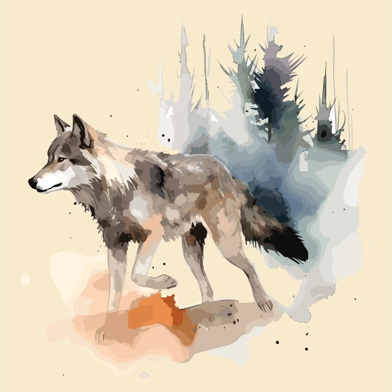 Wolf Wolf Head Scratch Marks Claws Wild Forest Hunter