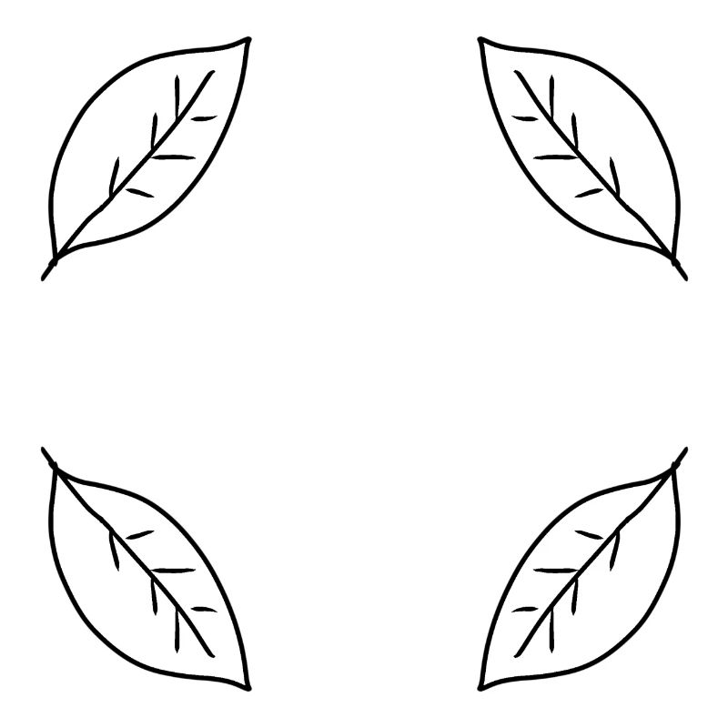 Leaf Four Leaves Frame Shape Nature
