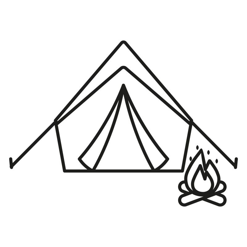 Camping Tent Campfire Icon