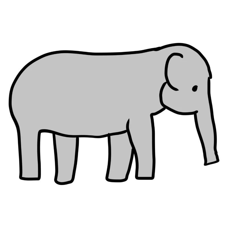 Icône d’animal éléphant gris