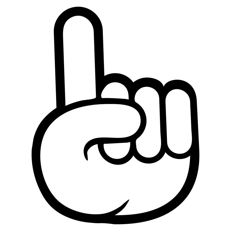 Finger smart view hand glove comic cartoon