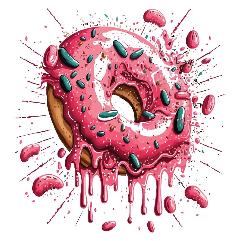 Rosa gefrosteter Donut