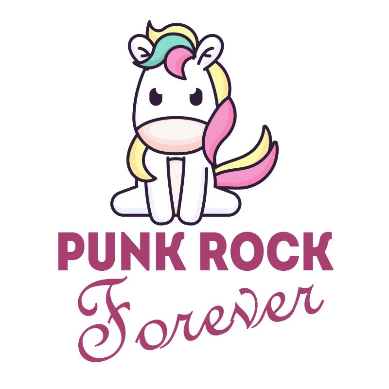 Punk Rock Forever unicorn punk anarchy gift