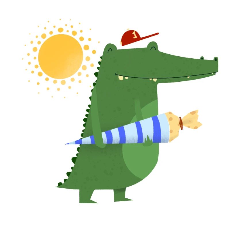 Ecolier Crocodile | Idée de cadeau de début d'école