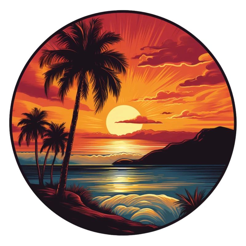 Sunset behind the Ocean