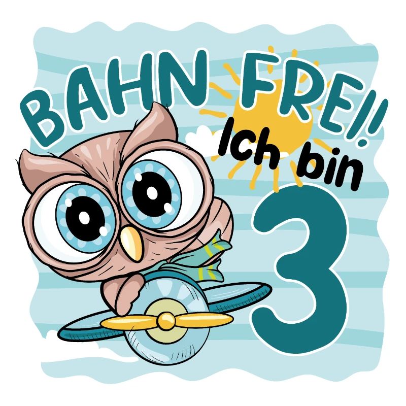 3.GEBURTSTAG KINDER EULE KINDERGEBURTSTAG