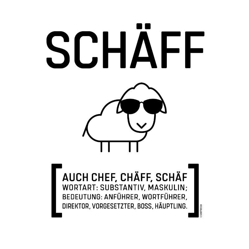 SCHÄFF CHEF CHÄFF BOSS Black Geschenkidee