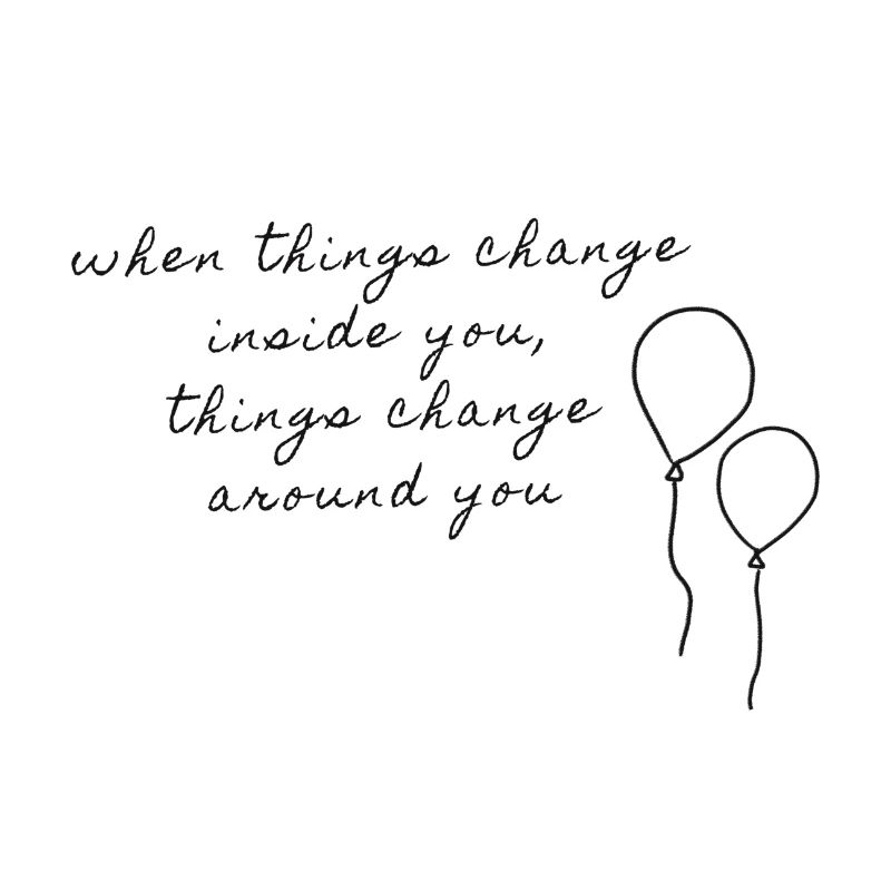 Citation d’état d’ positif avec un typographe mignon
