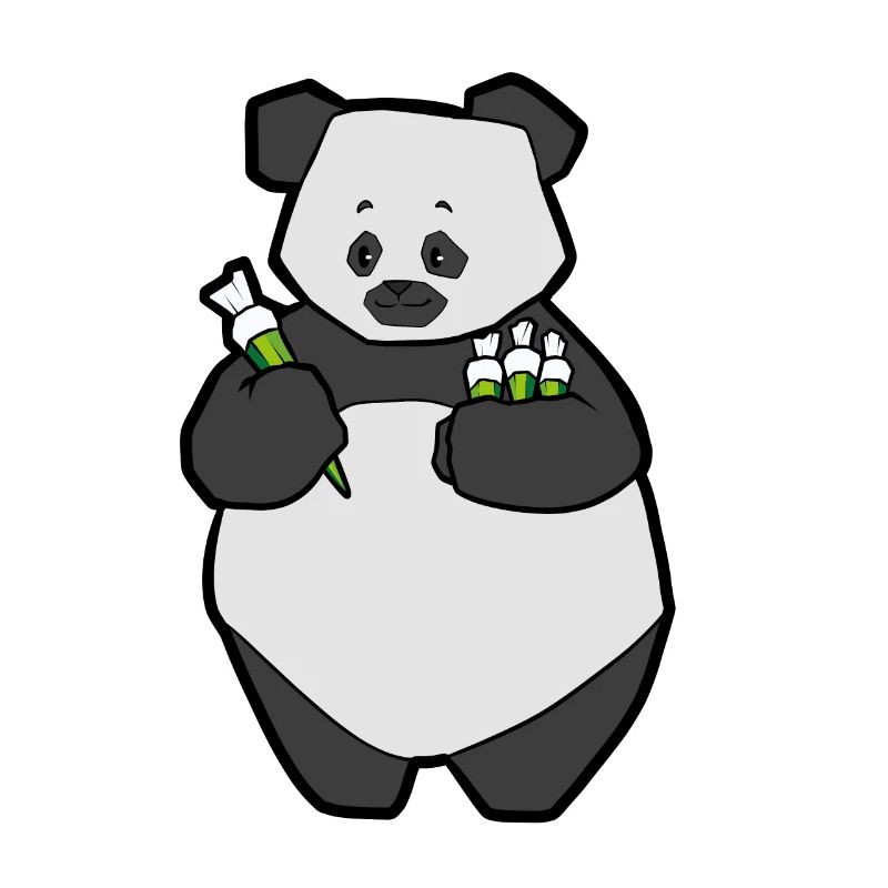 Panda mit Zuckertüte Einschulung Schulbeginn Witz