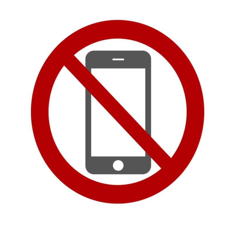 Mobile phone prohibited.