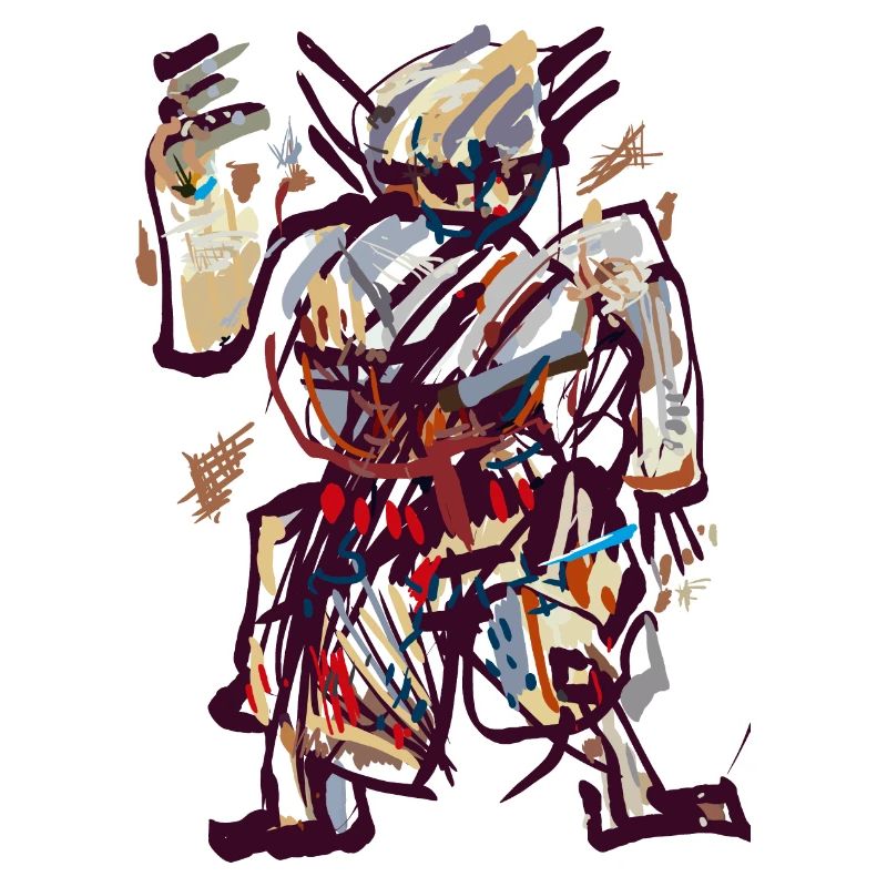 Samurai Abstrakt