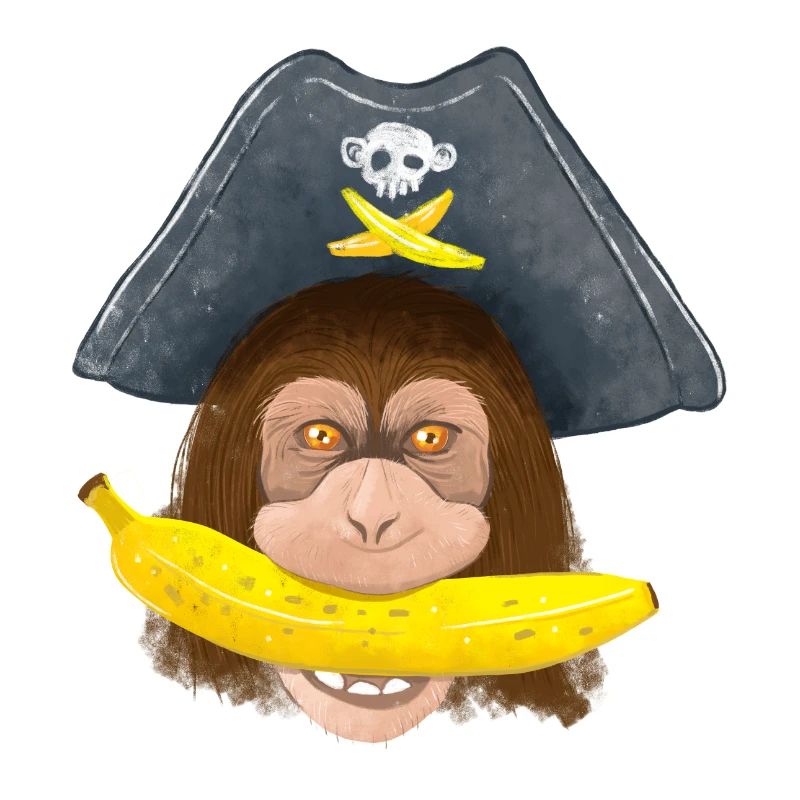 Going BANANAS Pirate chimpanzee