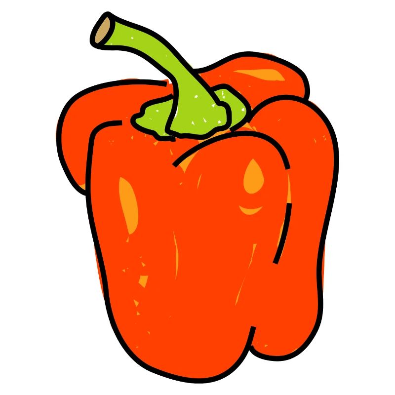 Red Bell Pepper Doodle