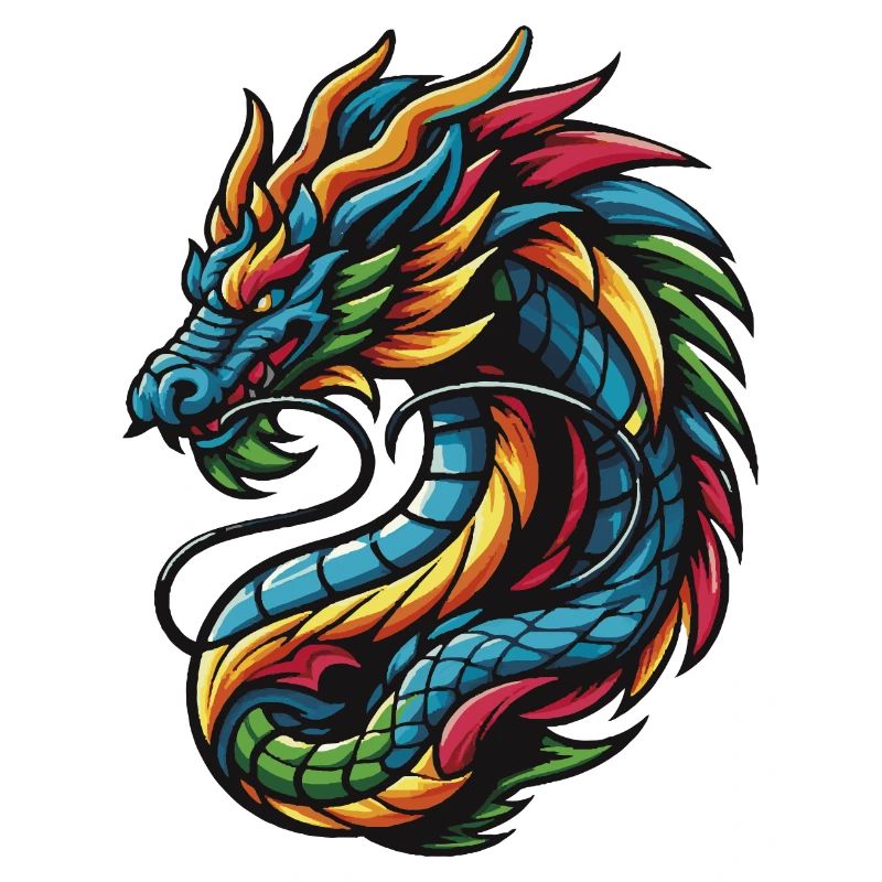Farbenfroher chinesischer Drache