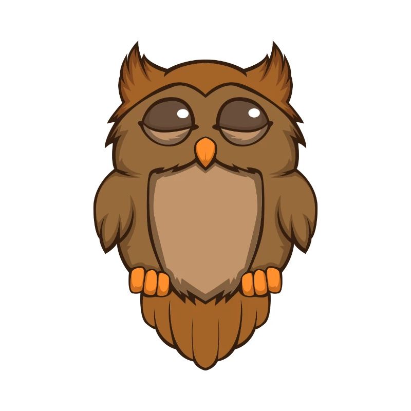 Süße Eule - Schlafende Eule - Eulen