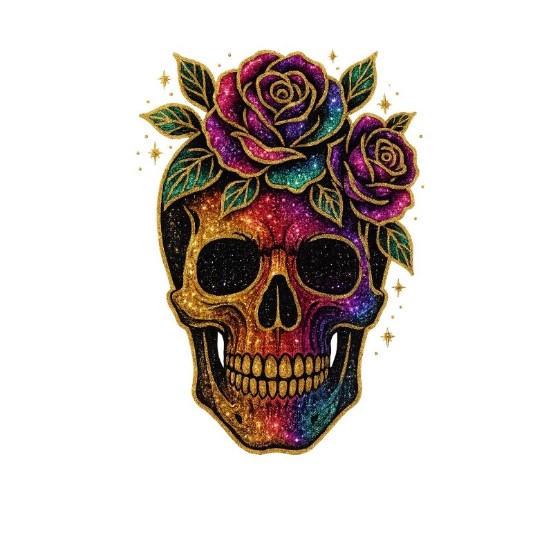 Galactic Skull with Roses Halloween