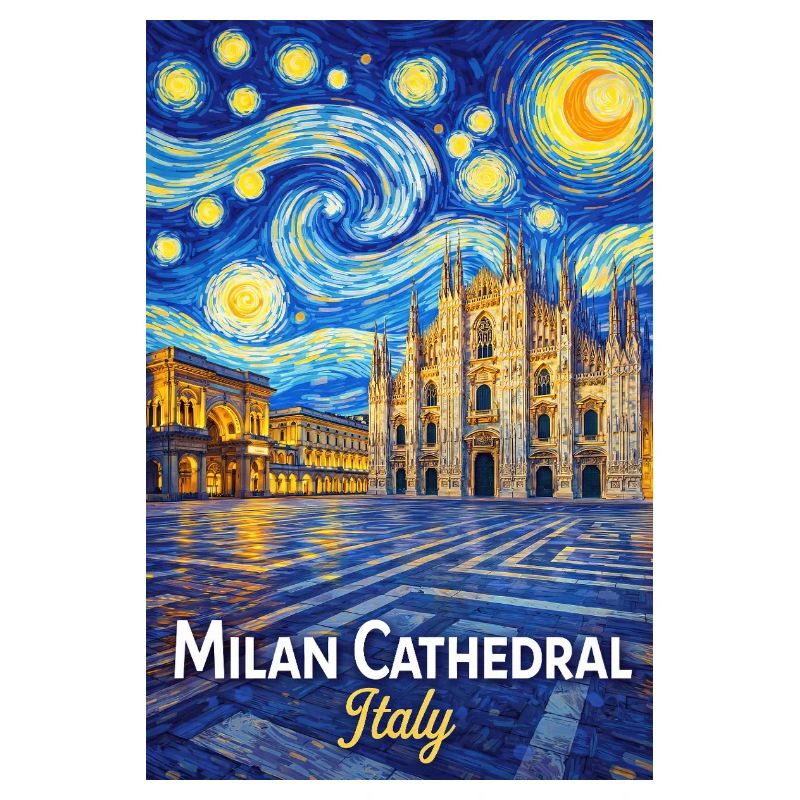 Milan Cathedral Starry Night