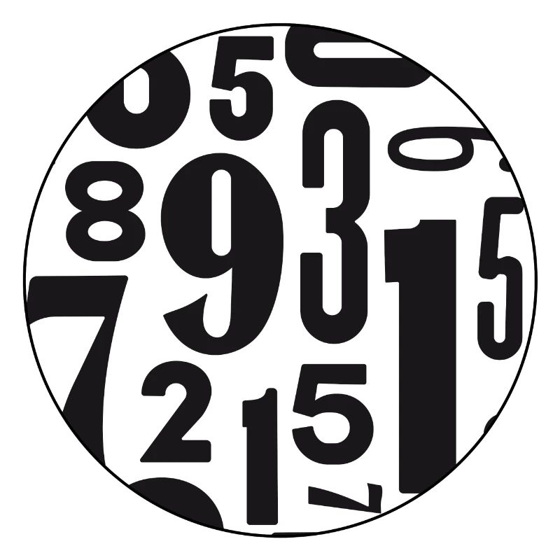 Pattern Design: Letterpress Numbers Zahlen