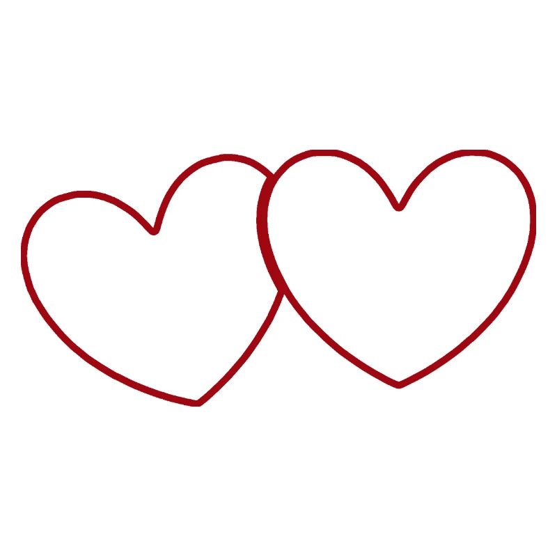 2 rote Herzen Herz Geschenk Valentinstag