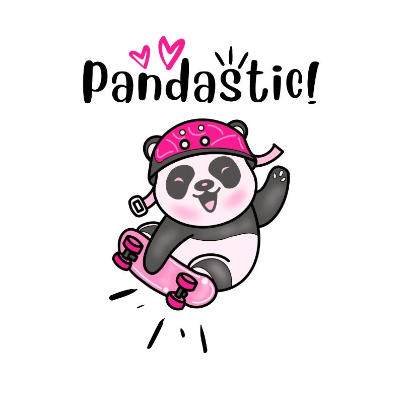 Pandastic Panda Skateboarding.