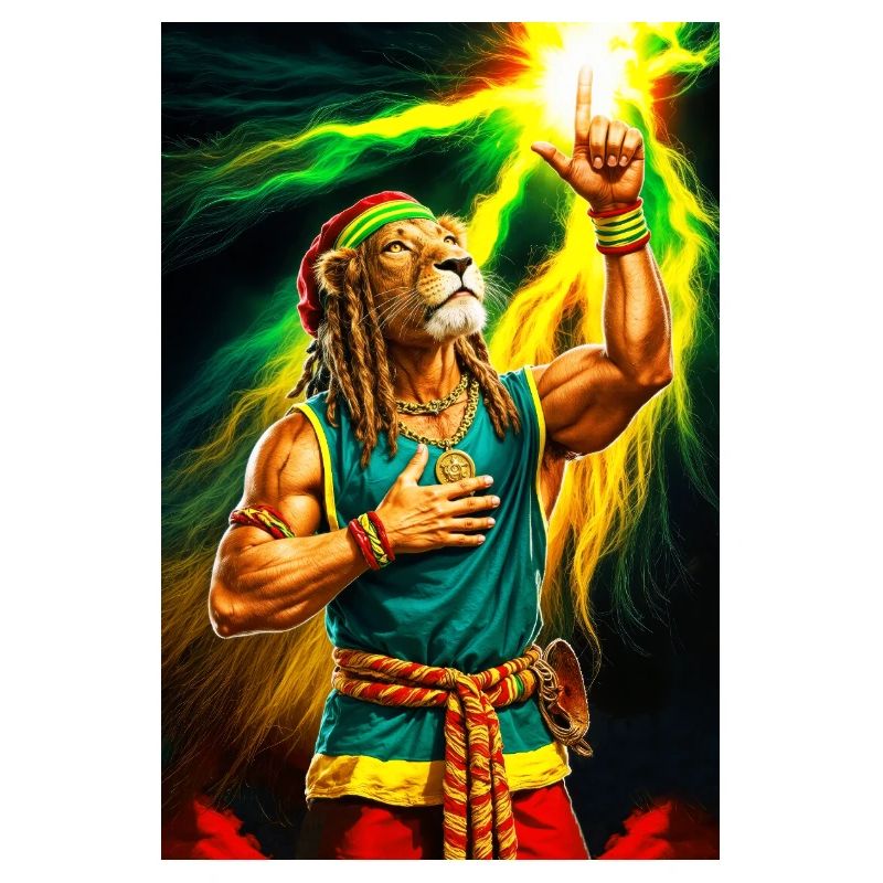 Rastafarian Humanoid Lion