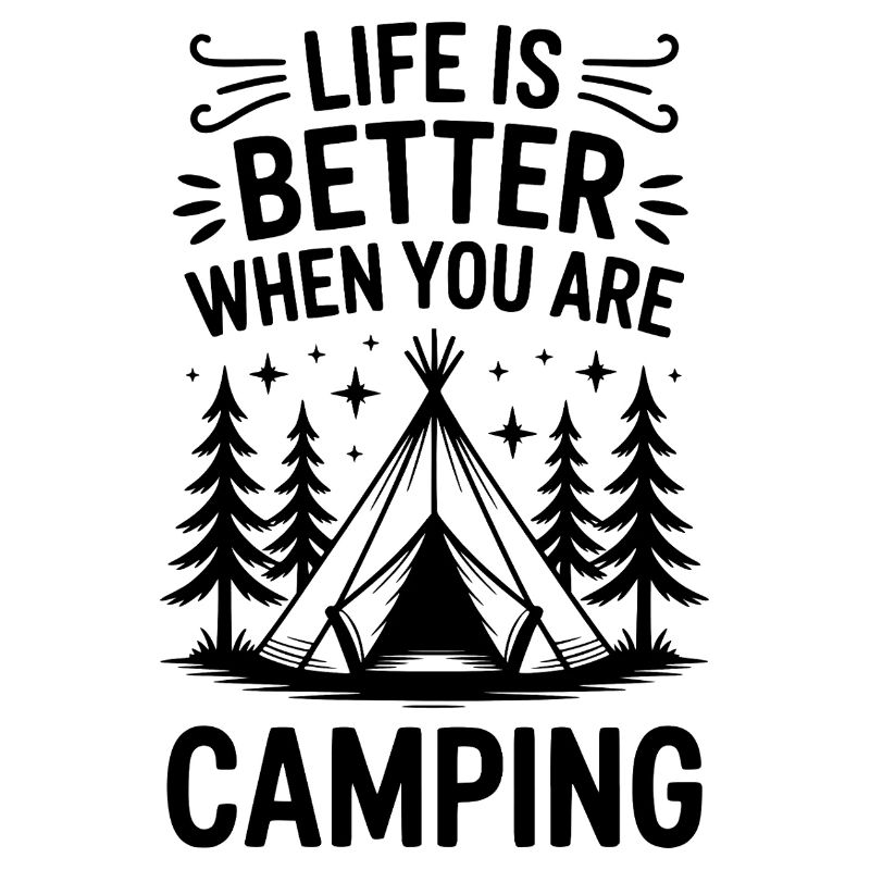 Camping Outdore Saying Camper