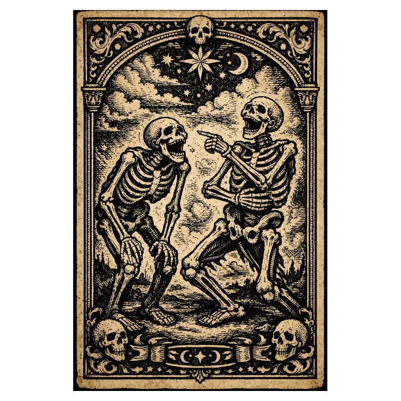 Skeleton Serenade Under Stars