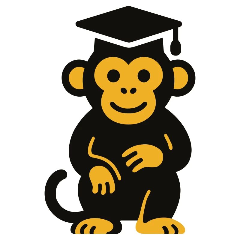 Graduation Monkey Icon Tee