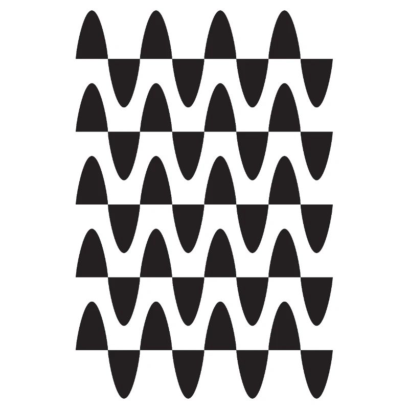 Midnight Wave Grid Pattern