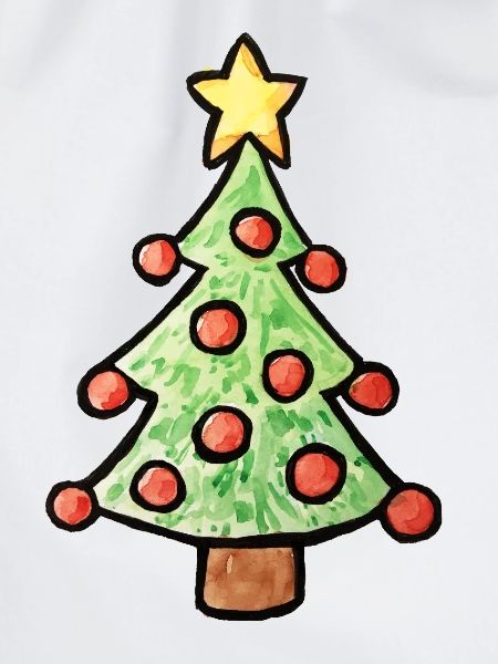 Verspielter Weihnachtsbaum