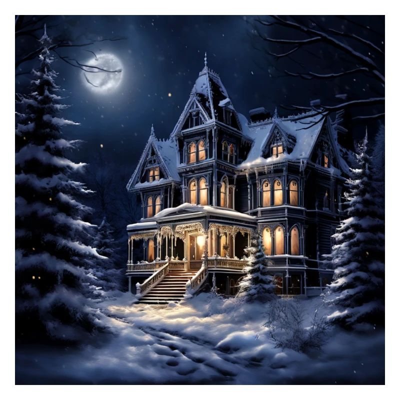 Conception de maison enneigée