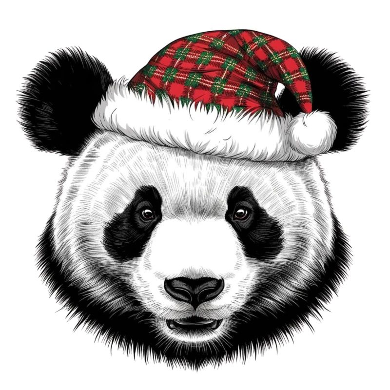 PANDA AVEC BONNET NOEL