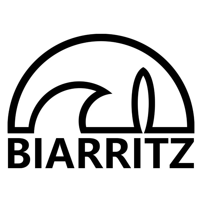 Biarritz sun surfboard minimalist black