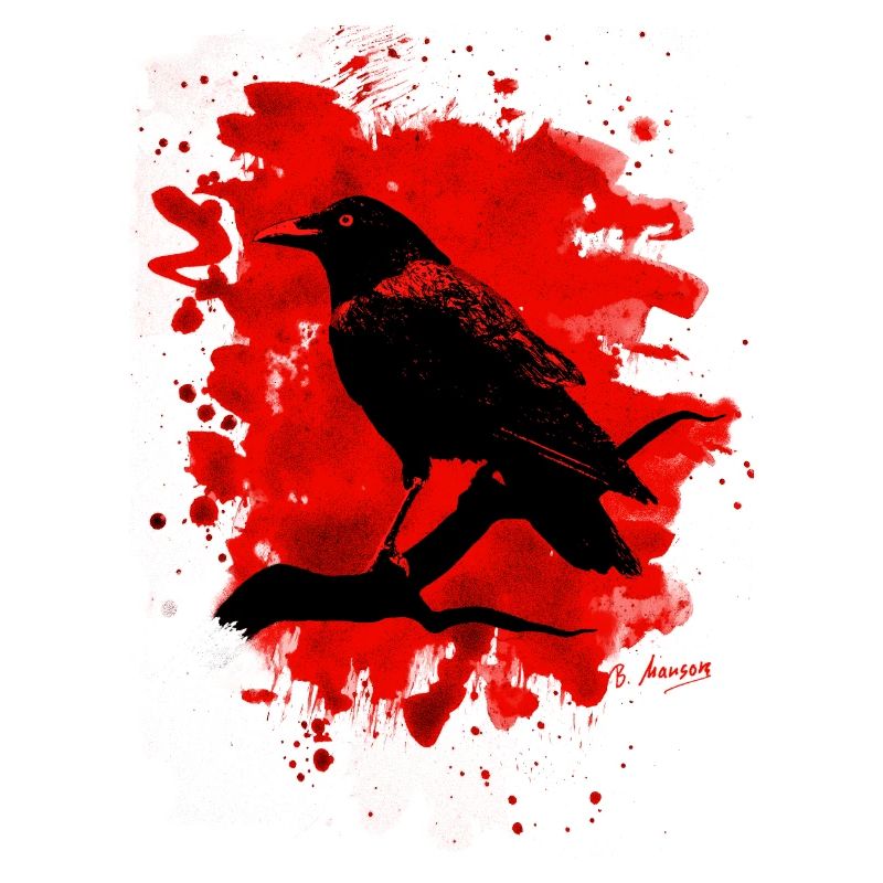 Crow bleached red