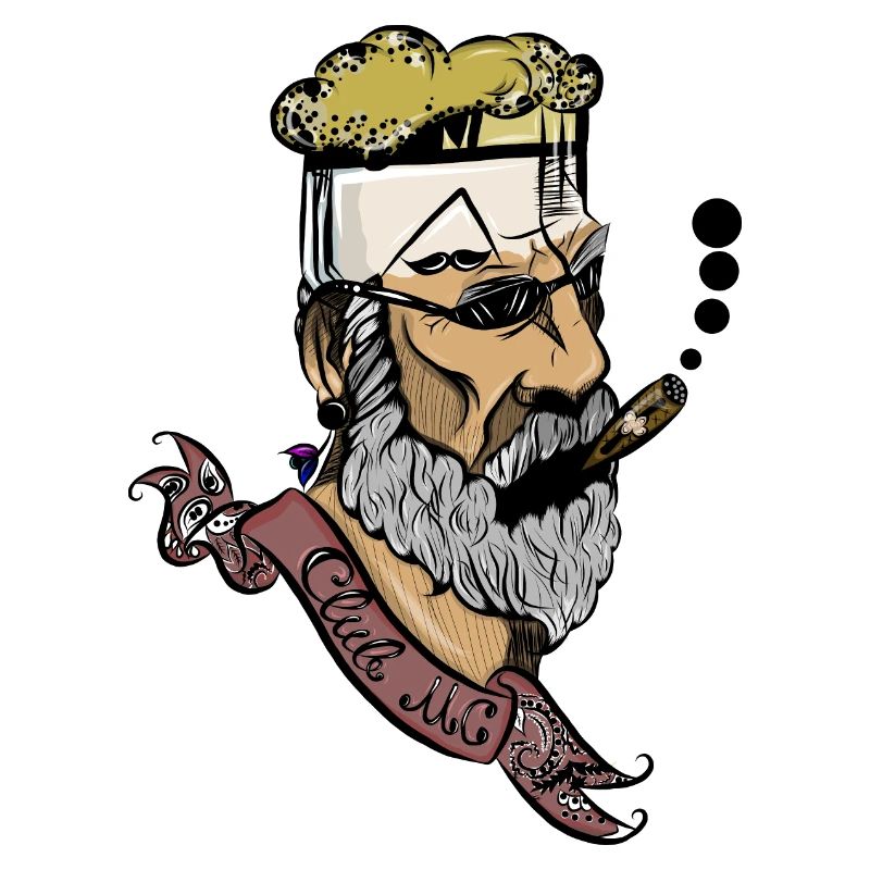 Beard man with cigar