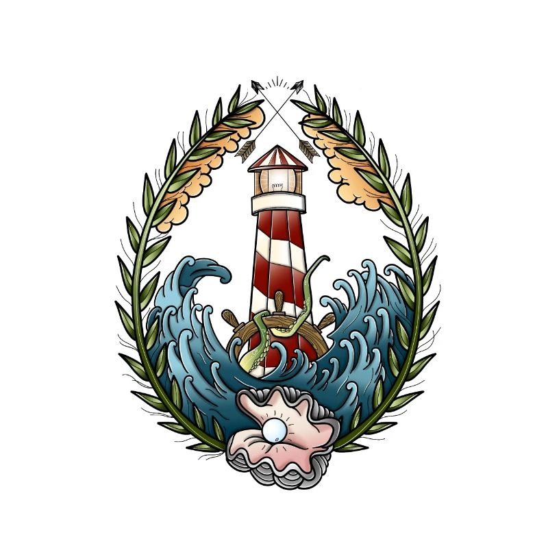 Tattoo design lighthouse