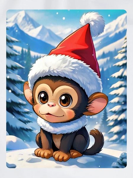 Anime Winterlandschaft Affe 1.3