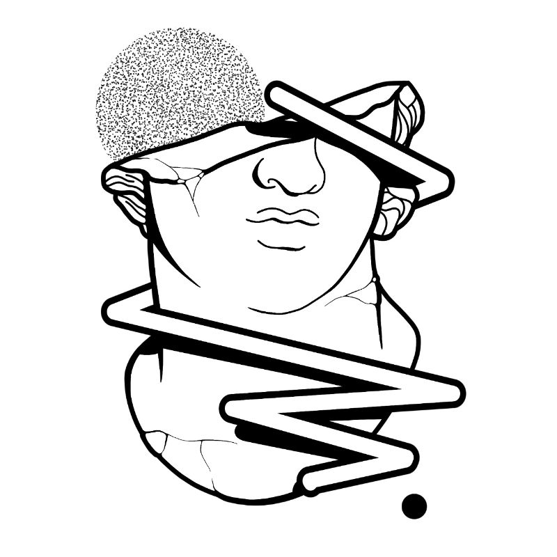 Antike Figur, Kopf
