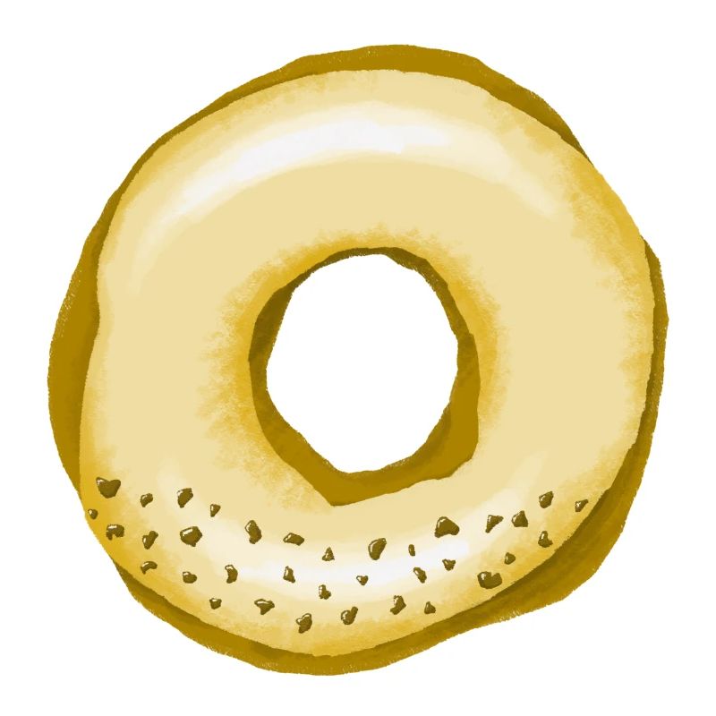 Donut with light icing and chocolate sprinkles