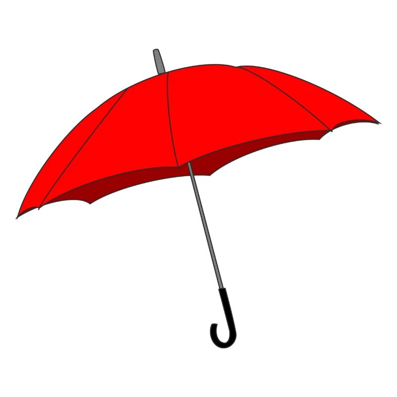 Roter Regenschirm