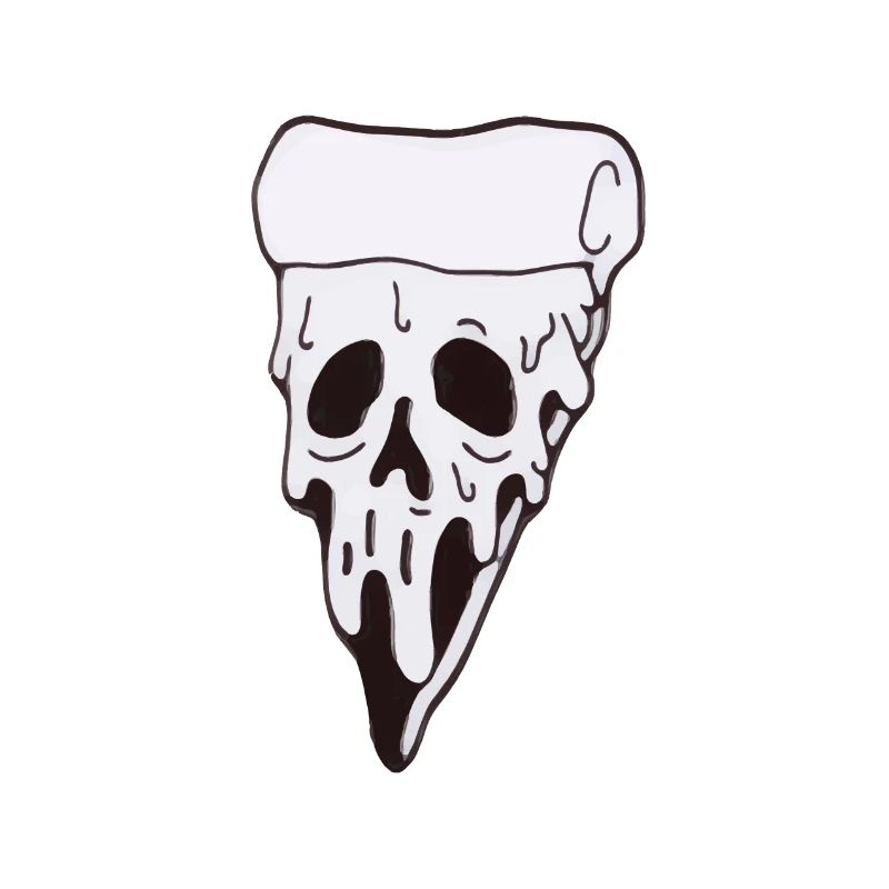 Melting Skull Pizza Slice