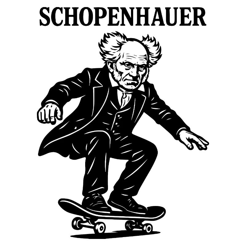 Schopenhauer on skateboard.