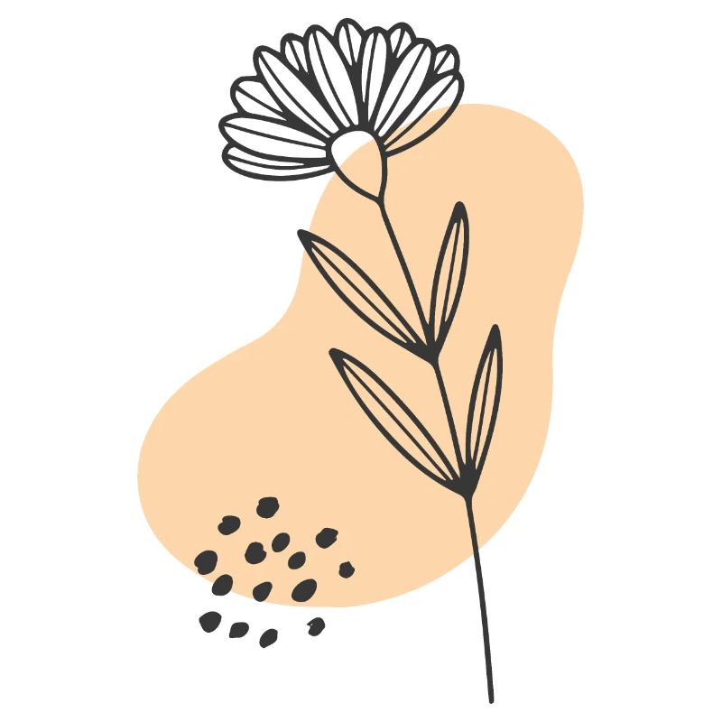 Fleur dessinée à la main 5
