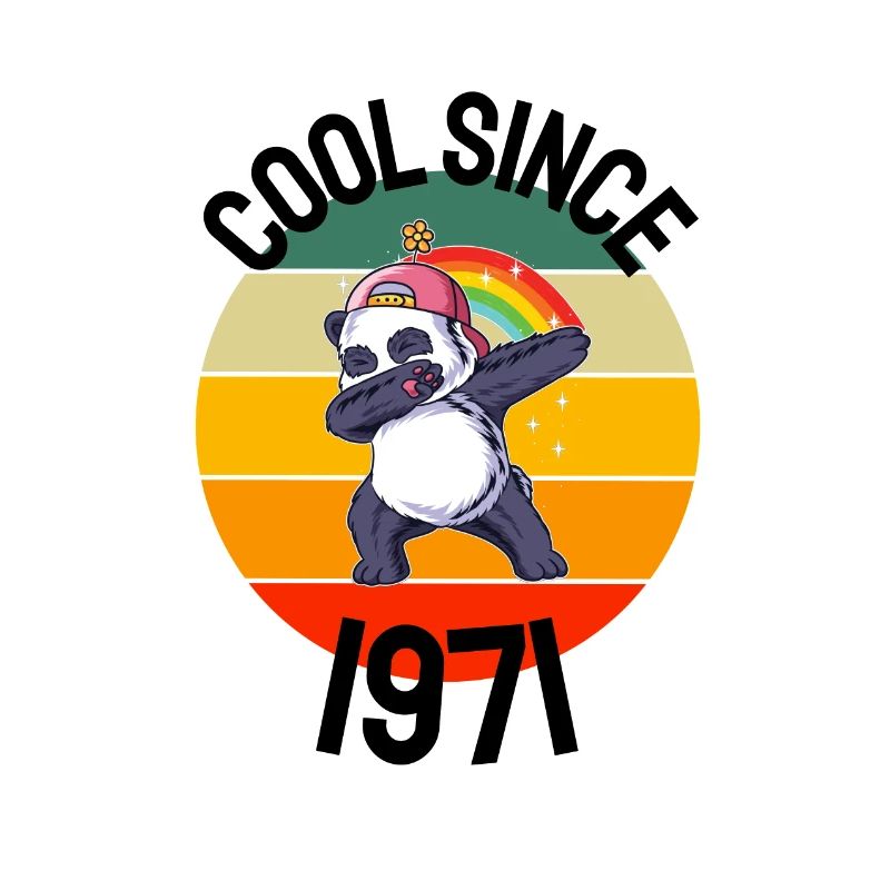 Cool Seit 1971 Retro Dabbing Panda 51. Geburtstag
