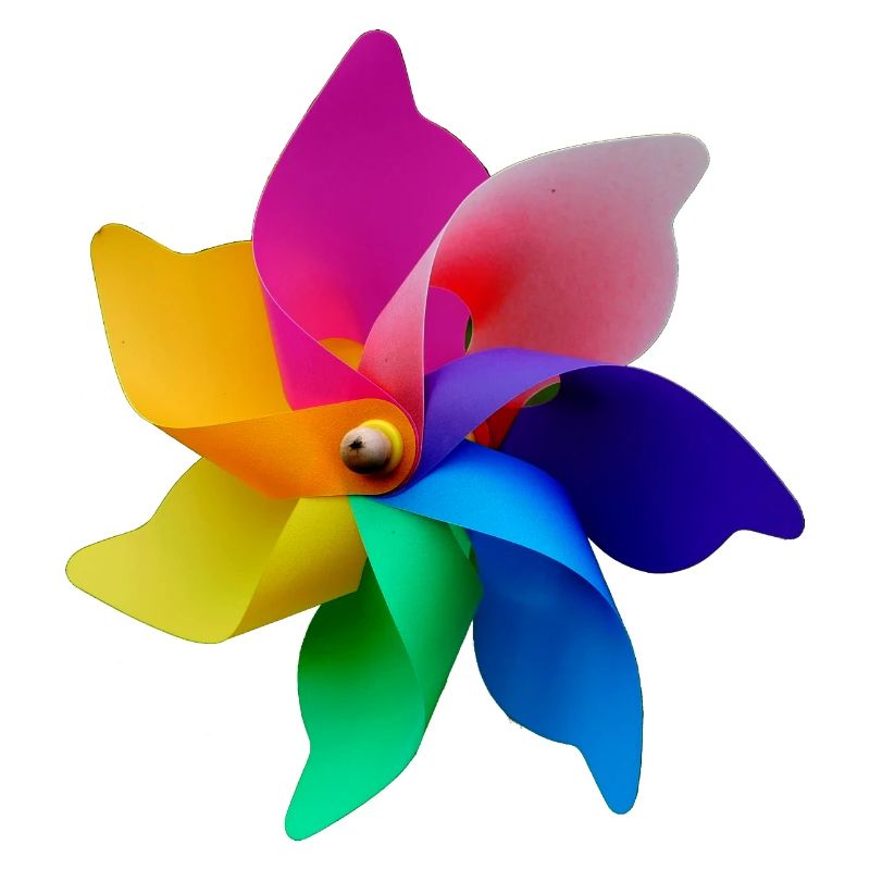 Windmühle in Regenbogenfarben